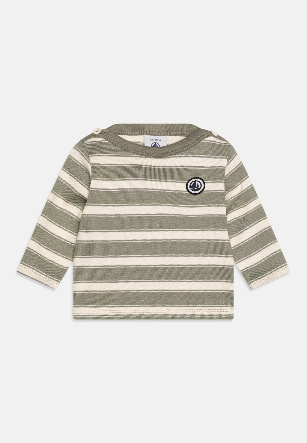 

Свитер вязаный MARINIERE UNISEX Petit Bateau, цвет marecage/avalanche