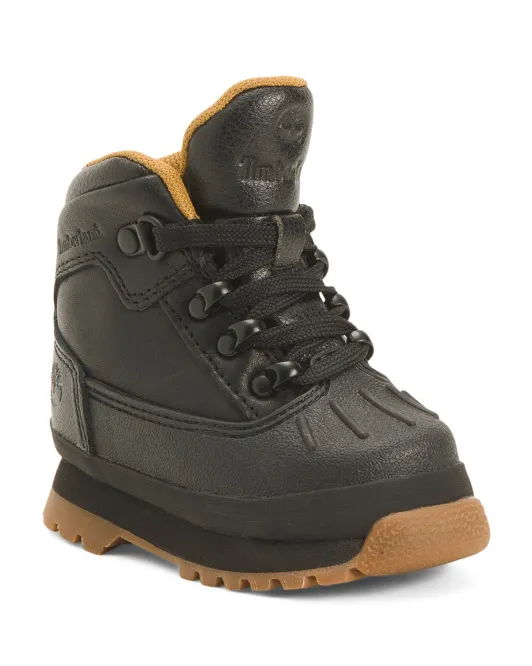 

Кожаные европейские походные ботинки (для малышей и маленьких детей) Timberland, черный