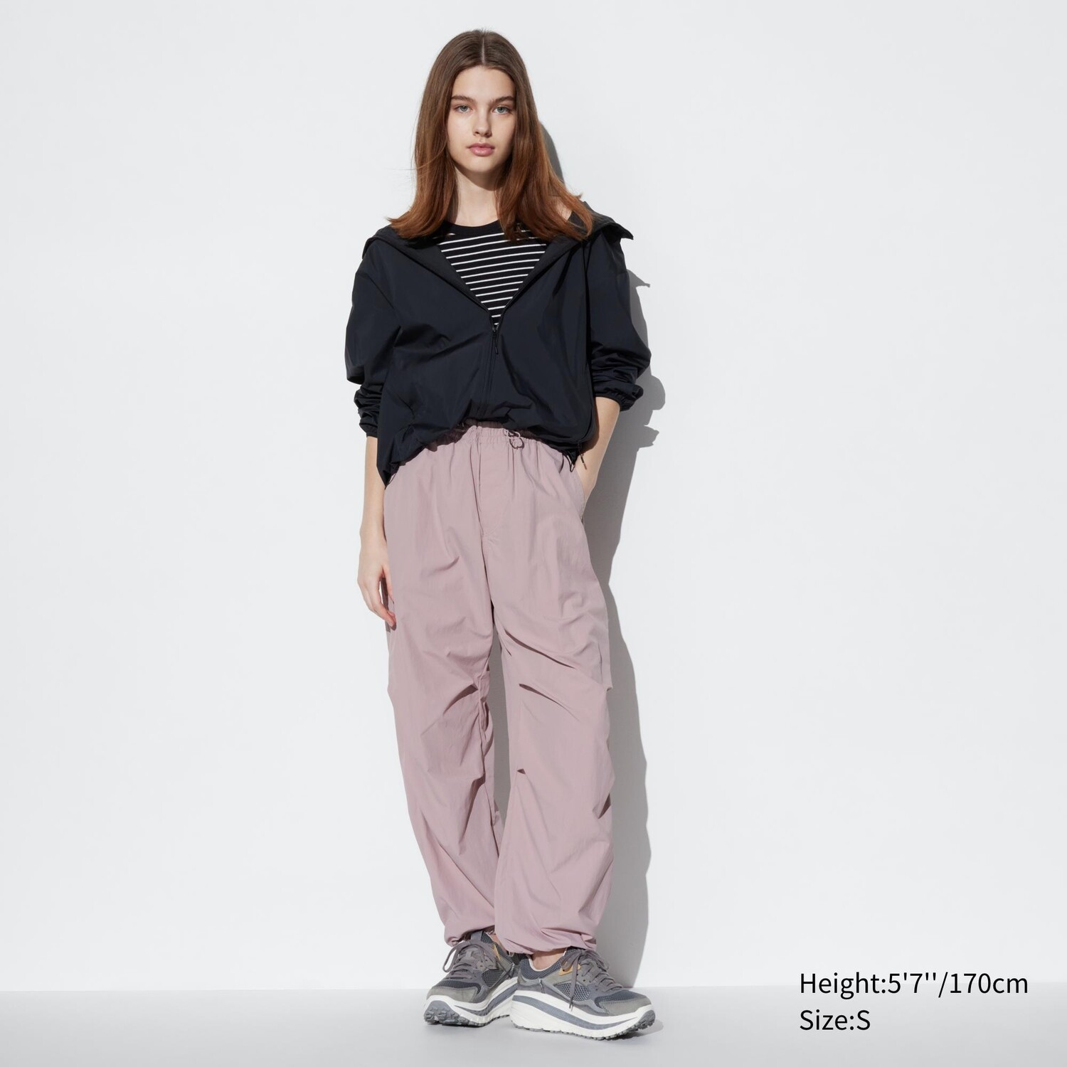 

Брюки-парашюты с уф-защитой UNIQLO, розовый