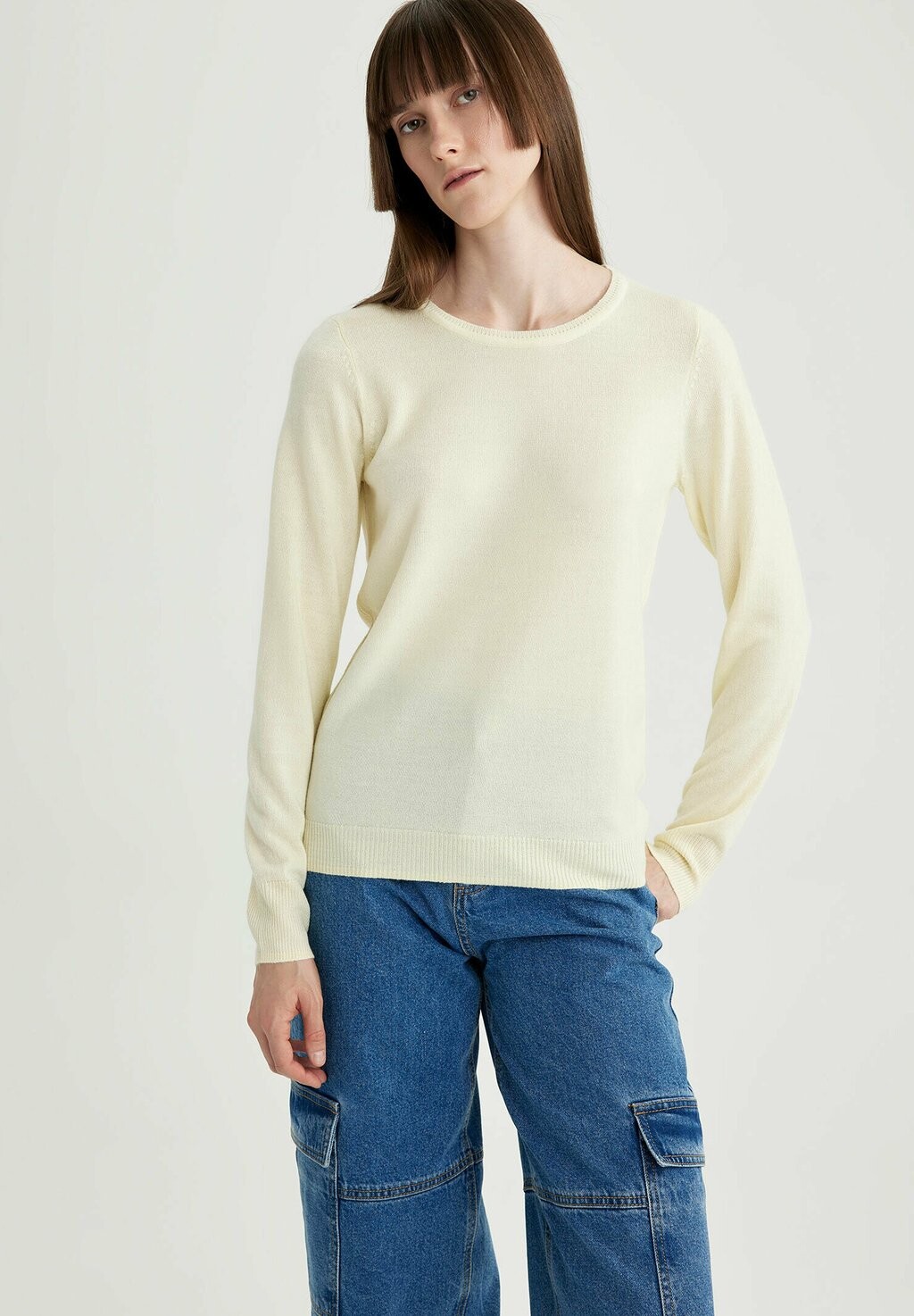 

Вязаный джемпер REGULAR FIT DeFacto, цвет yellow