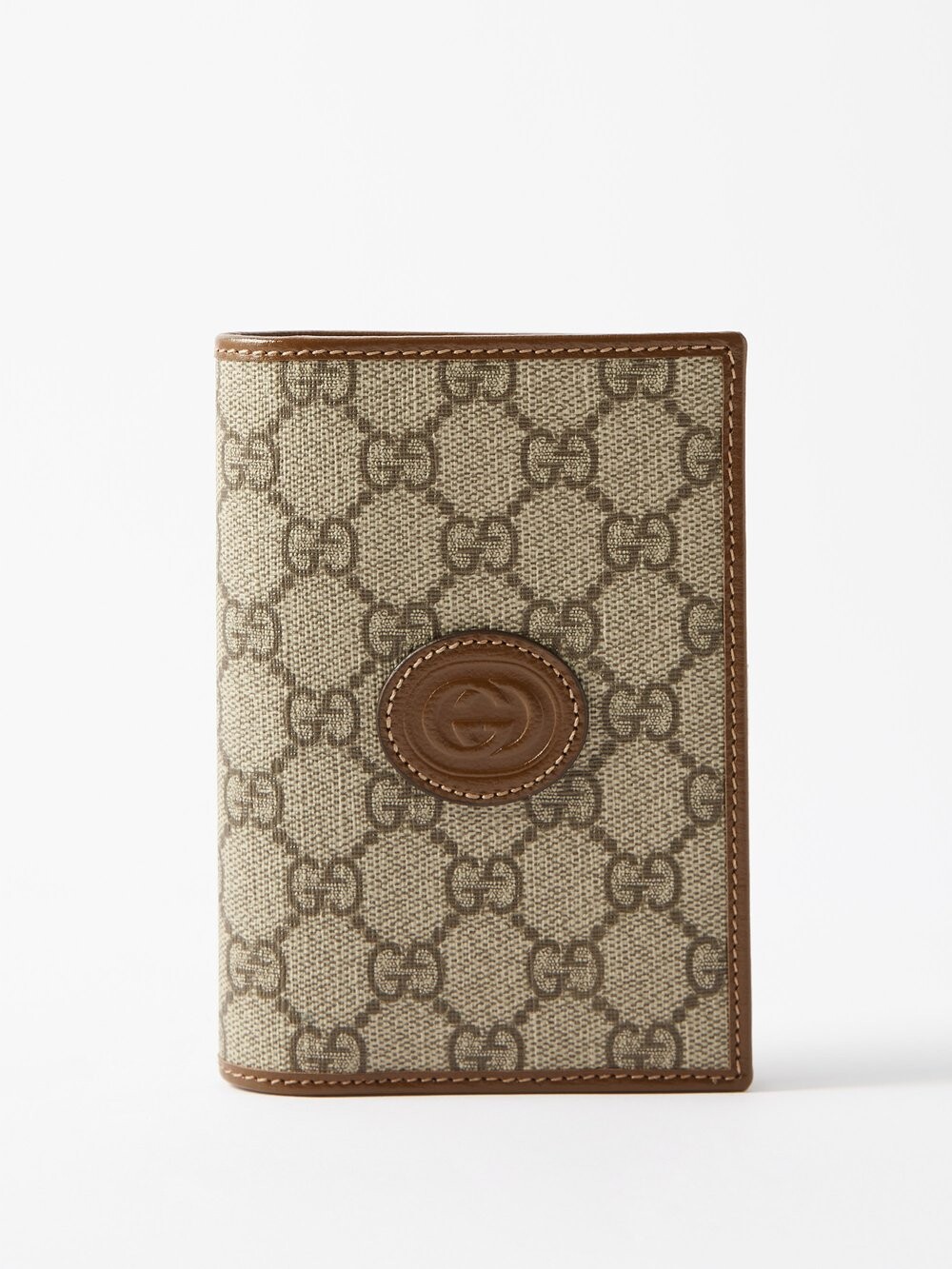 

Холщовый картхолдер с нашивкой-логотипом gg-supreme Gucci, бежевый
