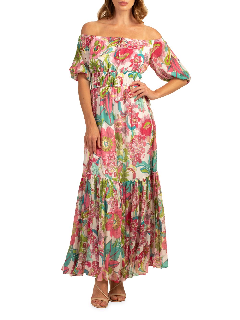 Макси-платье западного побережья Trina Turk, разноцветный