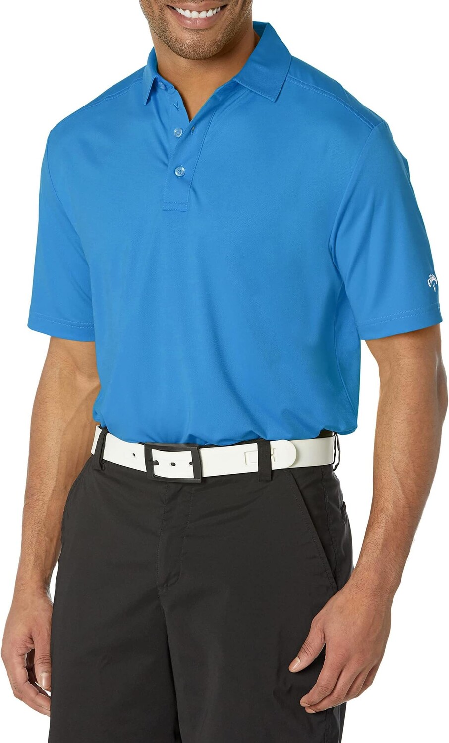 

Однотонная рубашка-поло Opti-Dri Micro-Hex Callaway, цвет Vallarta Blue