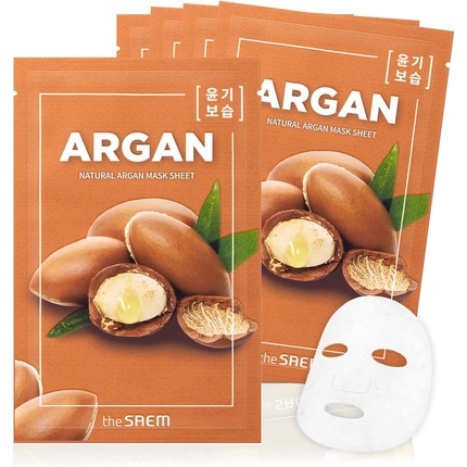 Тканевая маска Natural Argan 21 мл The Saem