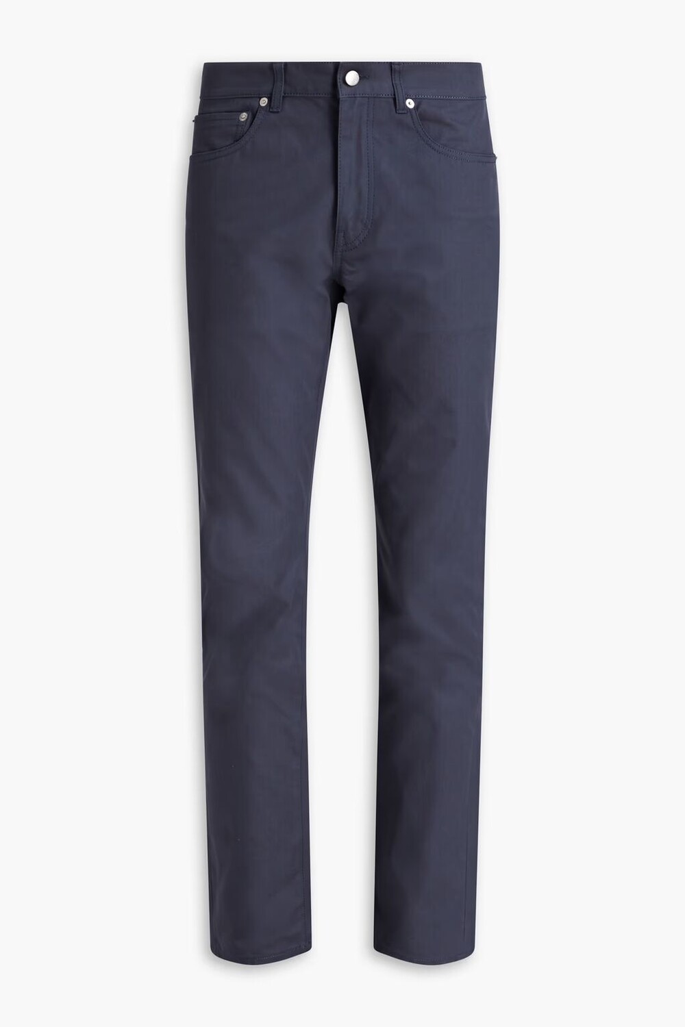 

Брюки чиносы узкого кроя из хлопкового твила Dunhill, цвет Slate blue