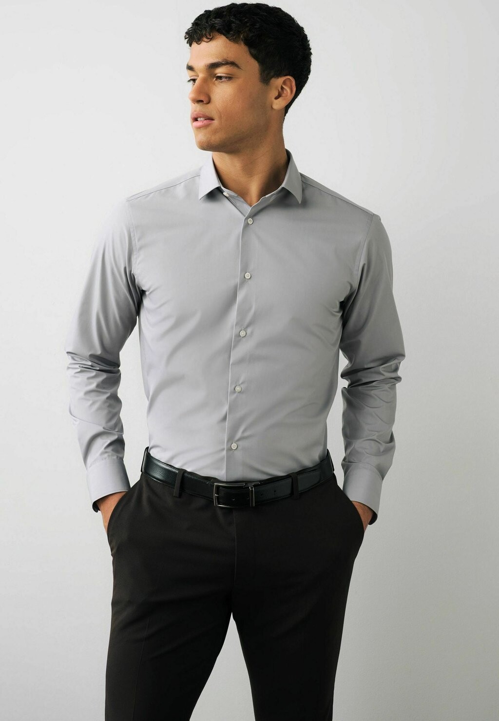 

Элегантная рубашка Easy Care Single Cuff Next, цвет grey