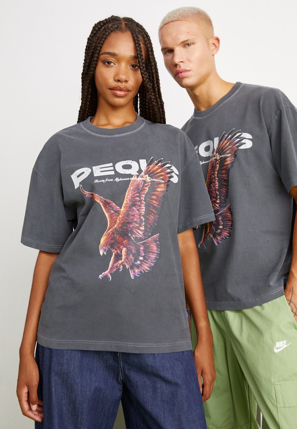 

Футболка с принтом Eagle Graphic Unisex PEQUS, цвет black washed
