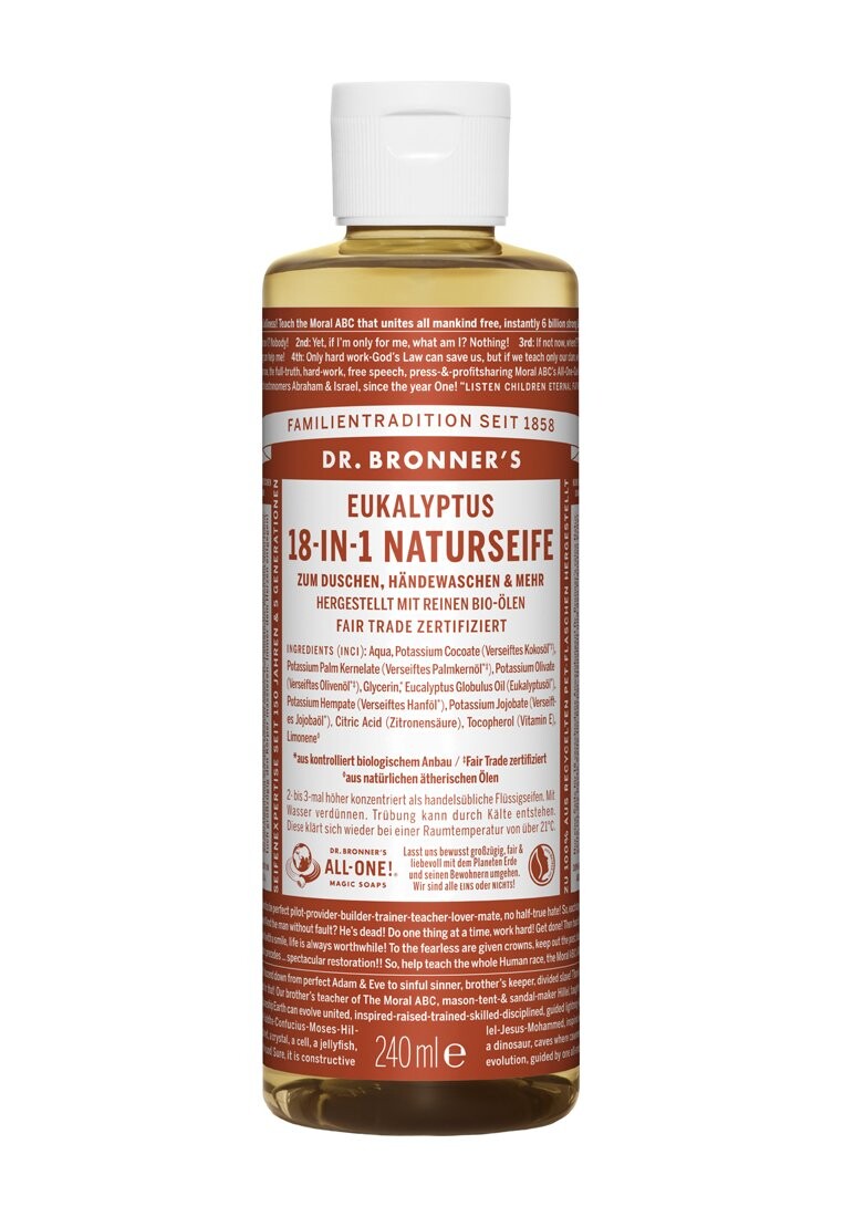 

Гель для душа 18-IN-1 NATURAL SOAP Dr. Bronner´S, цвет eukalyptus
