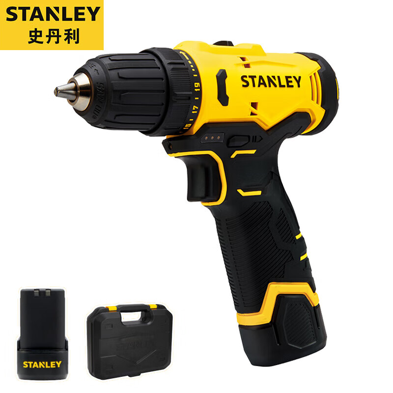 Дрель аккумуляторная Stanley SCH10D2K-A9 + два аккумулятора, зарядное устройство