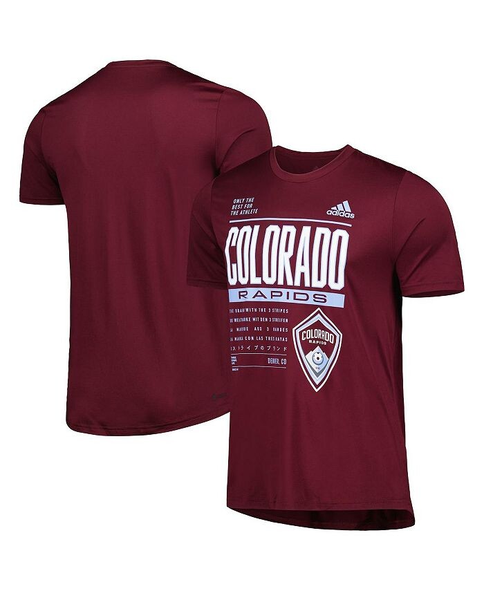 

Мужская бордовая футболка Colorado Rapids Club DNA Performance adidas, красный