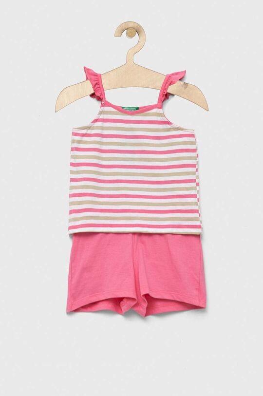 

Детский шерстяной комплект United Colors of Benetton, розовый