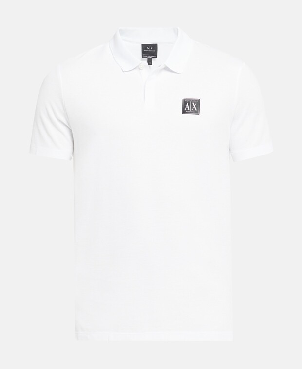 

Рубашка-поло из пике Armani Exchange, белый