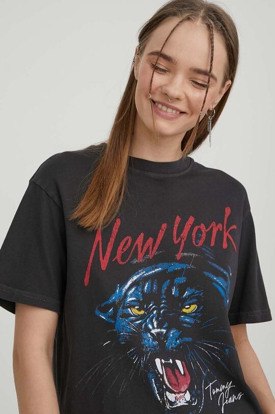 

Хлопковая футболка Tommy Jeans, серый