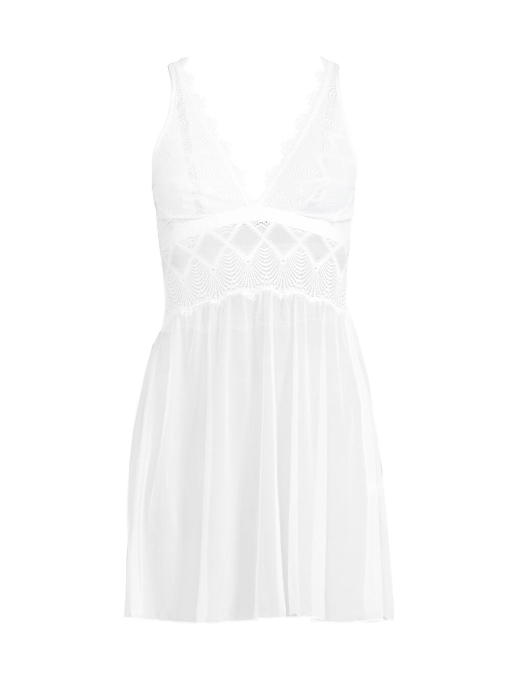 

Кружевное платье-комбинация Allure Babydoll Cosabella, белый