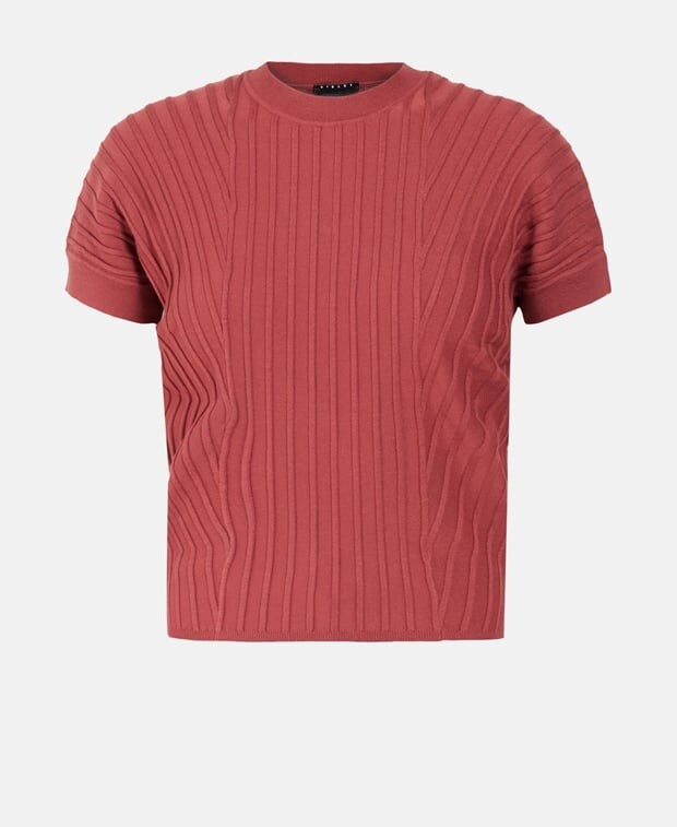 

Пуловер с короткими рукавами Sisley, красный