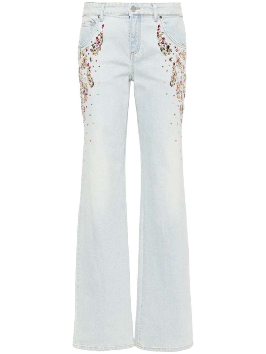 

Прямые джинсы с кристаллами Blumarine, синий