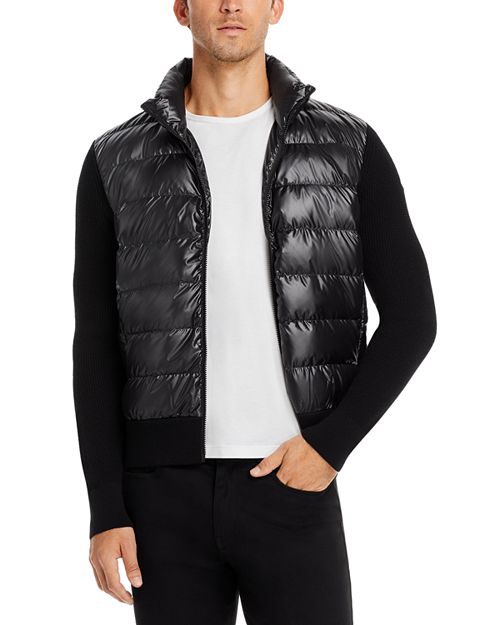 

Кардиган на молнии смешанного цвета Moncler, цвет Black