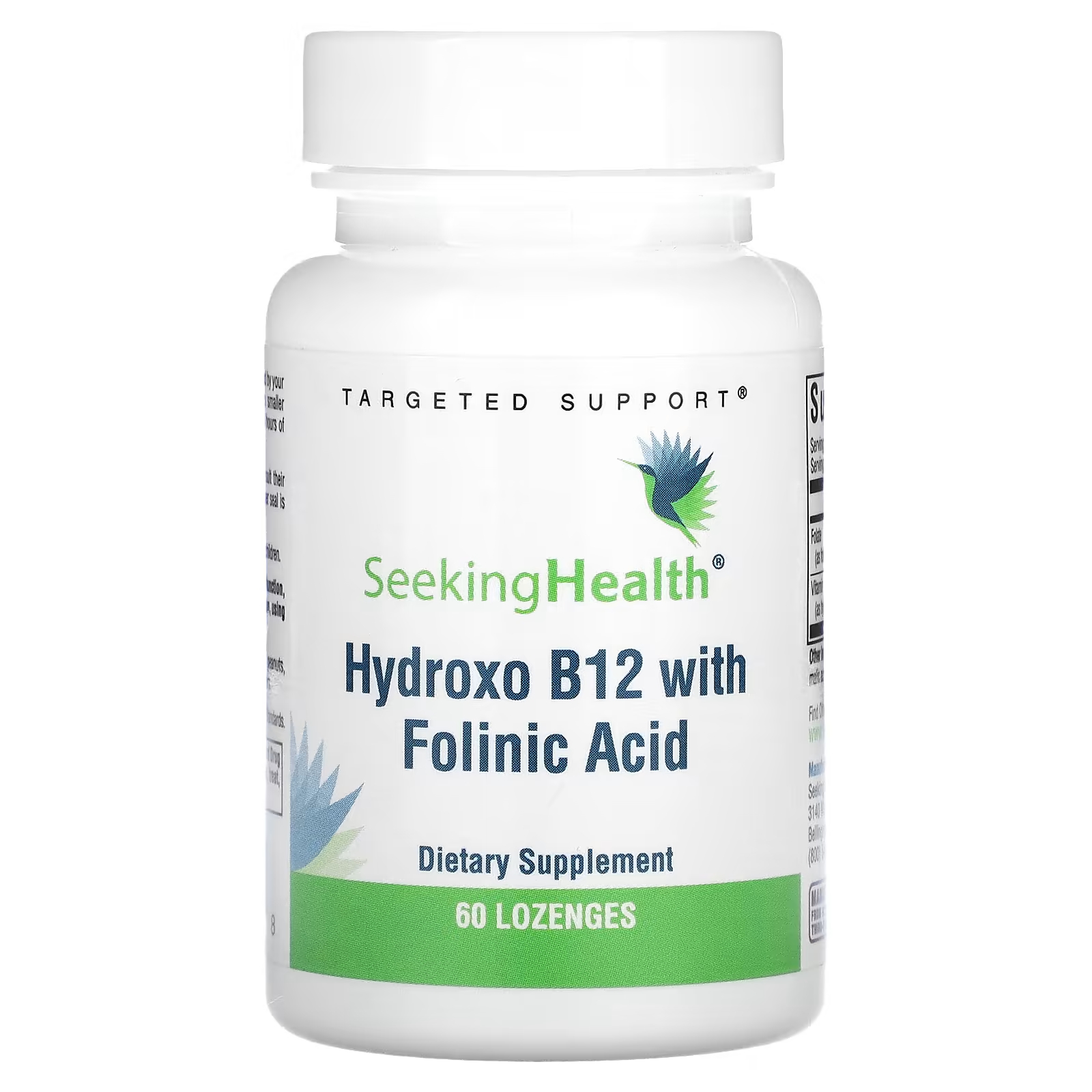 Биологически активная добавка Seeking Health Hydroxo B12 с фолиевой кислотой, 60 таблеток биологически активная добавка seeking health active b12 5000 60 таблеток