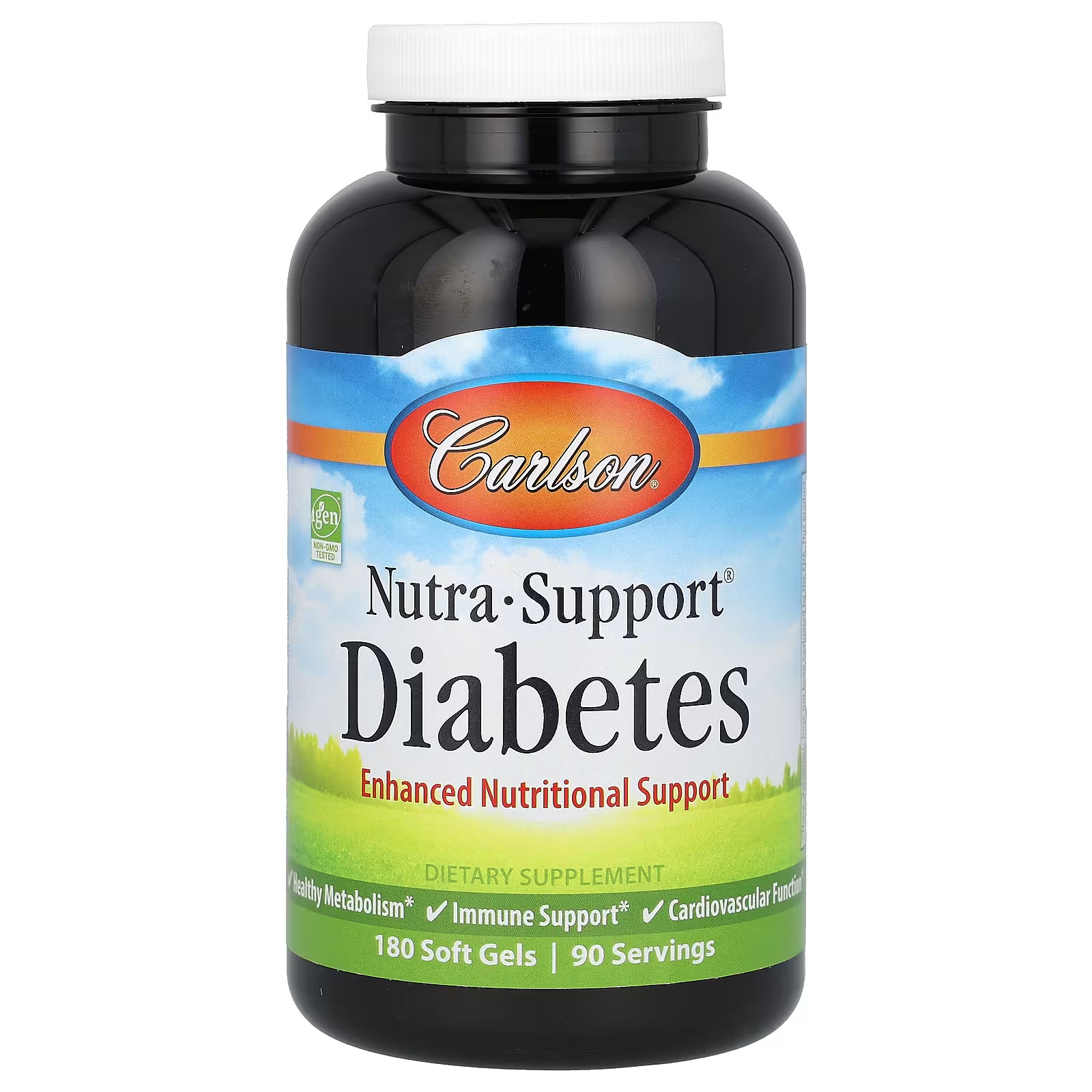 Пищевая добавка Carlson Nutra-Support Diabetes, 180 мягких гелей пищевая добавка carlson enhanced mobility 30 мягких гелей