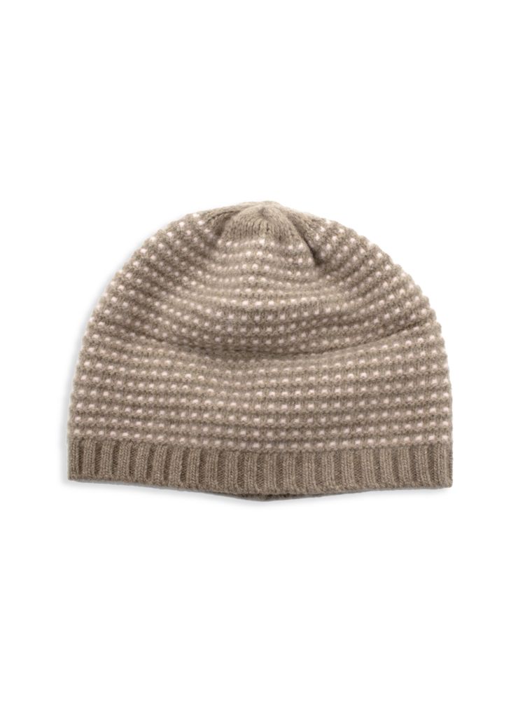 Кашемировая шапка интарсия Portolano, цвет Nile Brown фактурная кашемировая шапка portolano цвет light heather grey