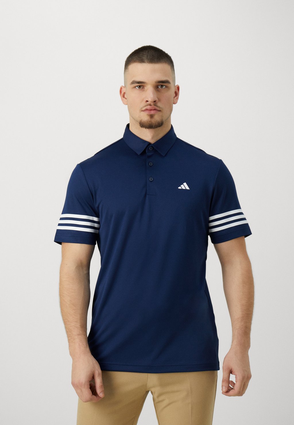 Рубашка-поло Core 3 Stripe adidas Golf, цвет collegiate navy