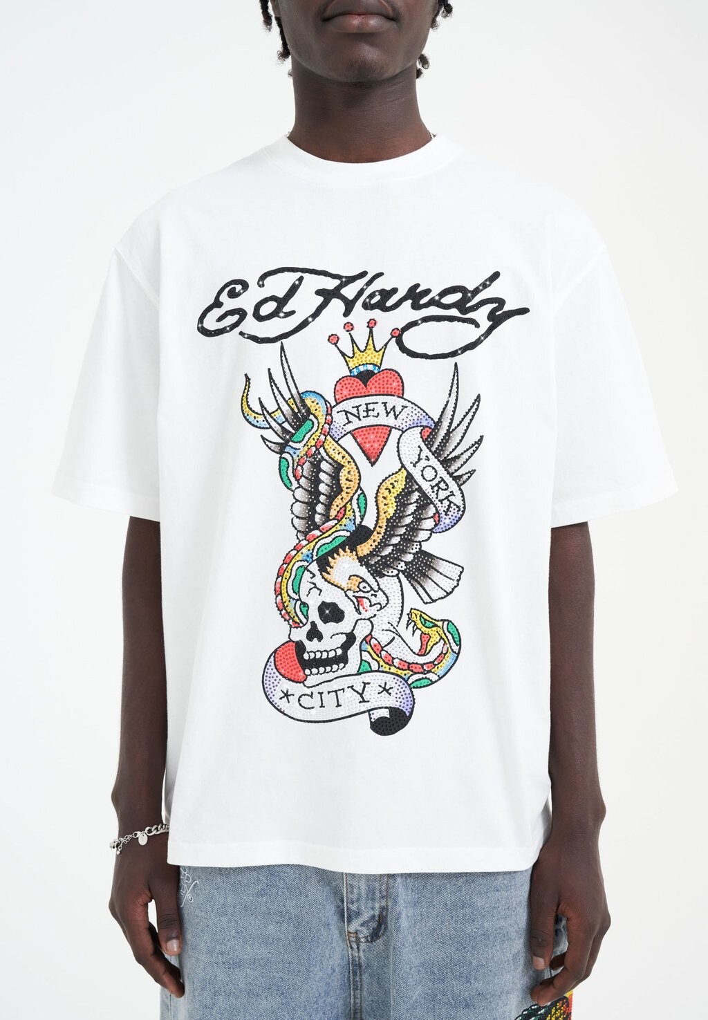

Футболка с принтом Ed Hardy, белый