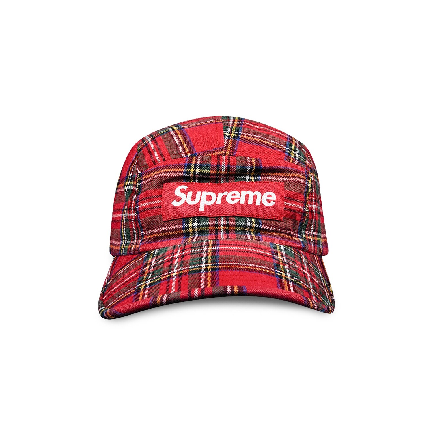 

Твиловая кепка Supreme из ткани чинос, цвет Красный тартан