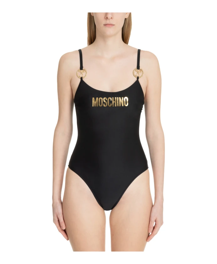 

Купальник с двойным вопросительным знаком Moschino, черный