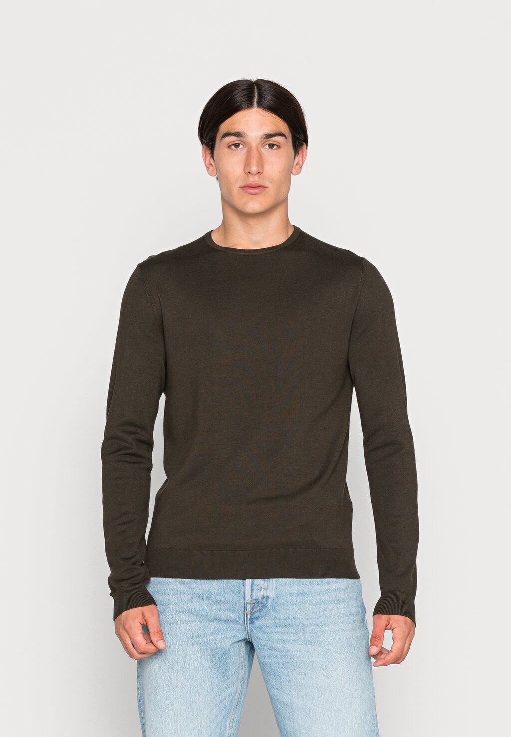 

Свитер Only & Sons Onswyler Life Ls Crew Noos, темно-коричневый, Серый