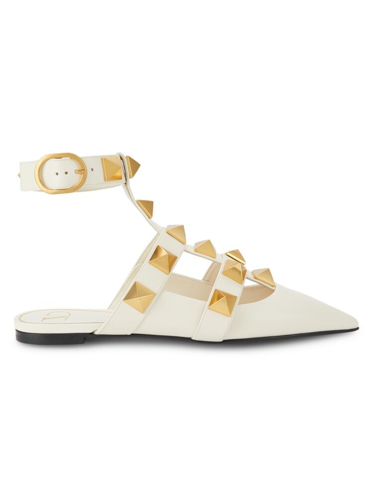 

Мюли Rockstud на плоской подошве Valentino Garavani, белый