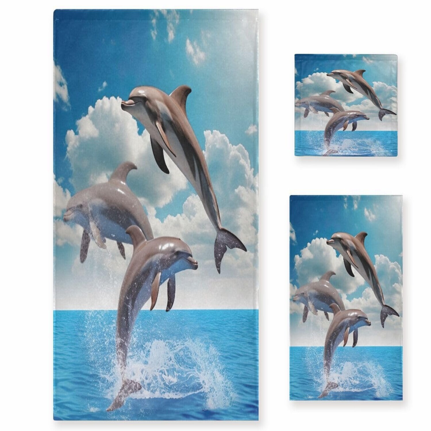 

Набор хлопковых полотенец Vexzara EcoSoft Blue Ocean, 3 предмета