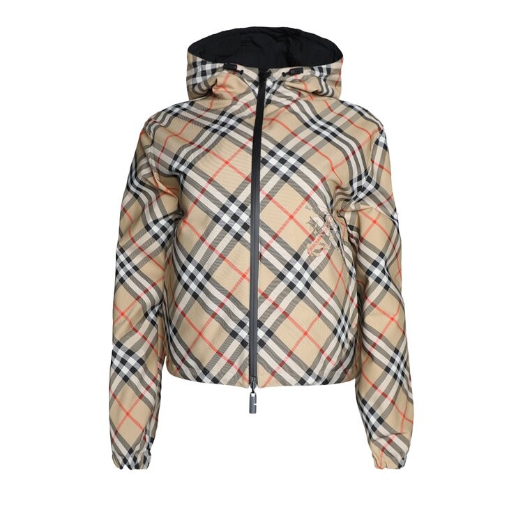 

Куртка Burberry Cropped Reversible Check Jacket, бежевый