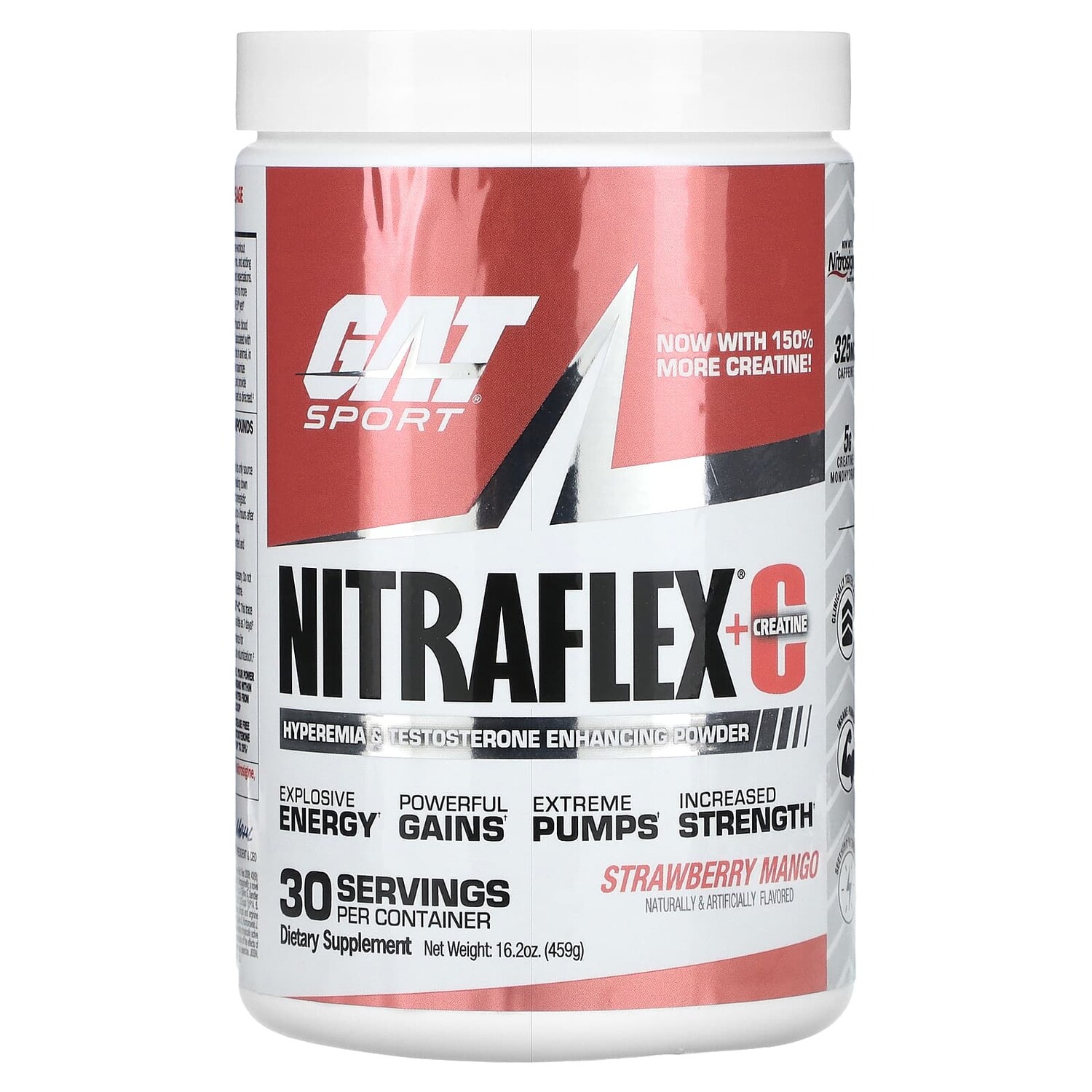 

Sport, NITRAFLEX + креатин, клубника и манго, 459 г (16,2 унции), GAT