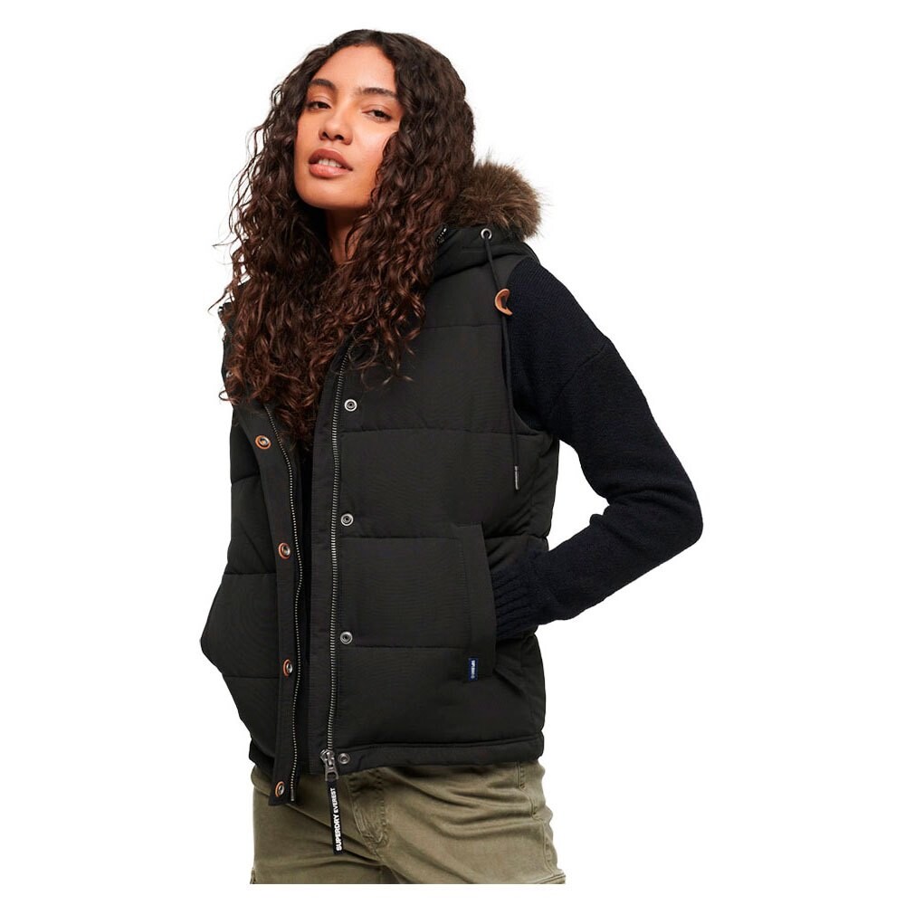 

Жилет Superdry Everest Faux Fur, черный