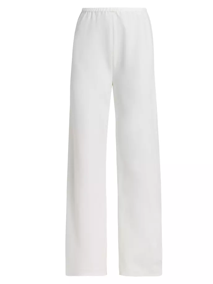 

Брюки косого кроя из смесовой шерсти Wardrobe.Nyc, белый
