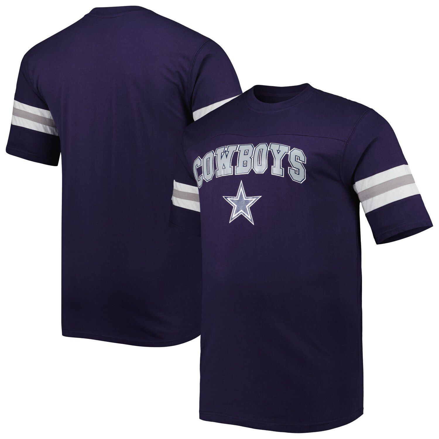 

Мужская темно-синяя футболка с полосками на рукавах Dallas Cowboys Big & Tall Arm Fanatics, Синий