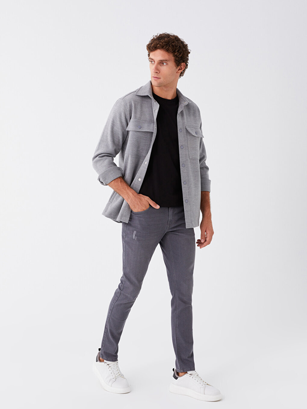 

Мужские джинсовые брюки скинни 760 LCW Jeans, серое родео