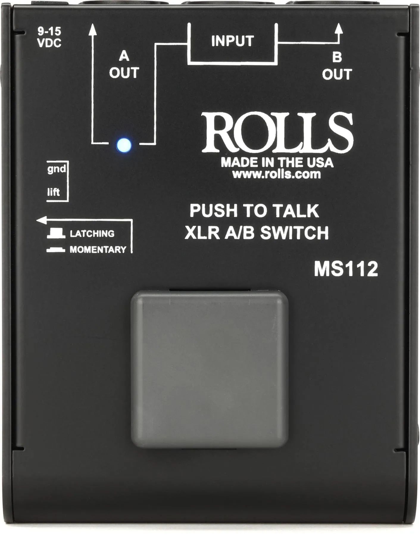 

Переключатель XLR A-B Push-to-Talk Rolls MS112