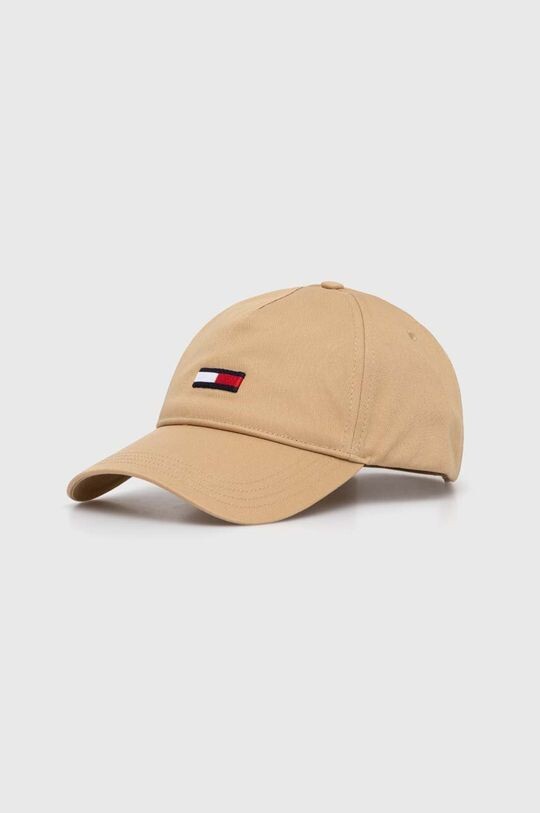 

Хлопковая бейсболка Tommy Jeans, бежевый