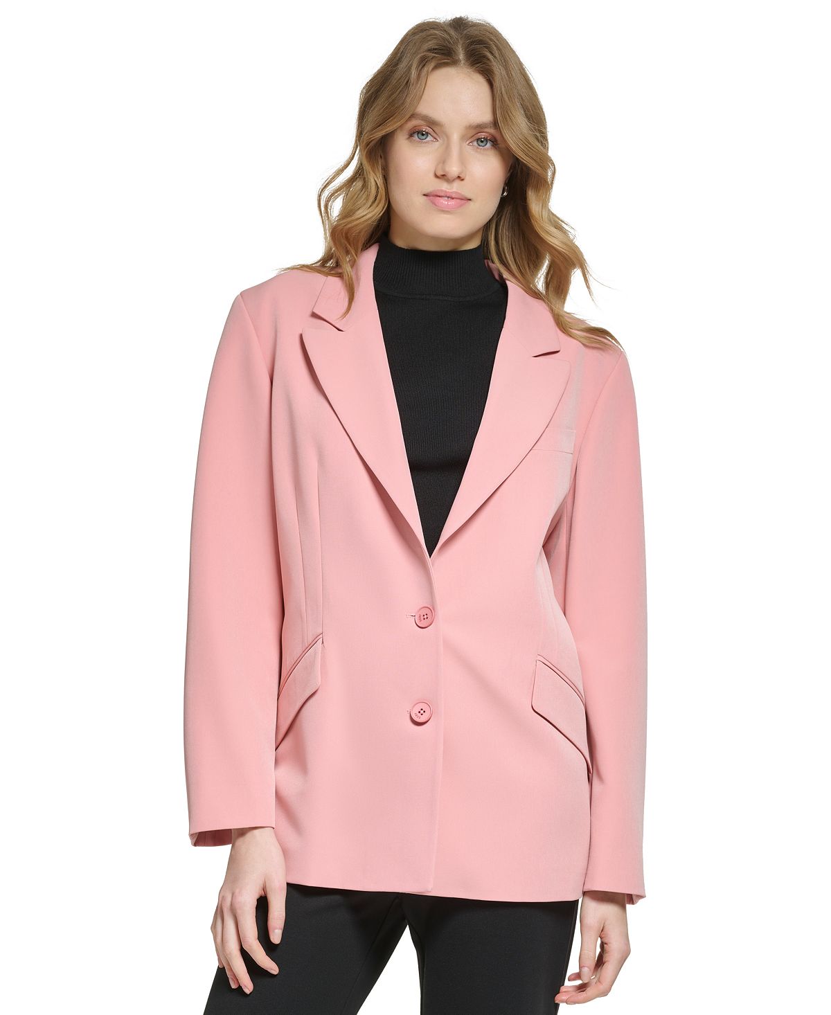 Женский пиджак с длинными рукавами, двумя пуговицами и лацканами DKNY – купить по выгодным ценам с доставкой из-за рубежа через сервис «CDEK.Shopping»