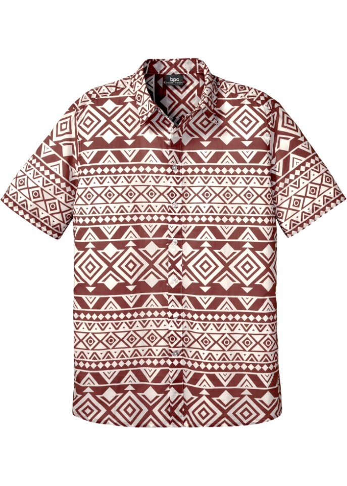 

Рубашка с коротким рукавом Bpc Bonprix Collection, коричневый