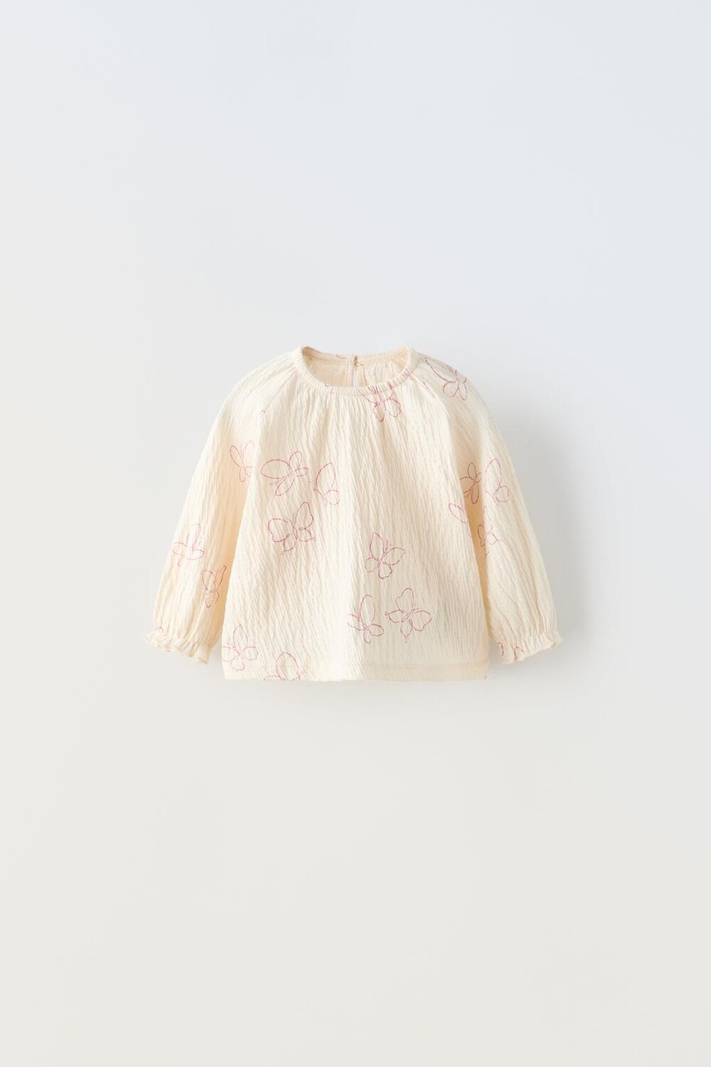 

Футболка с бабочкой ZARA, светлый экрю