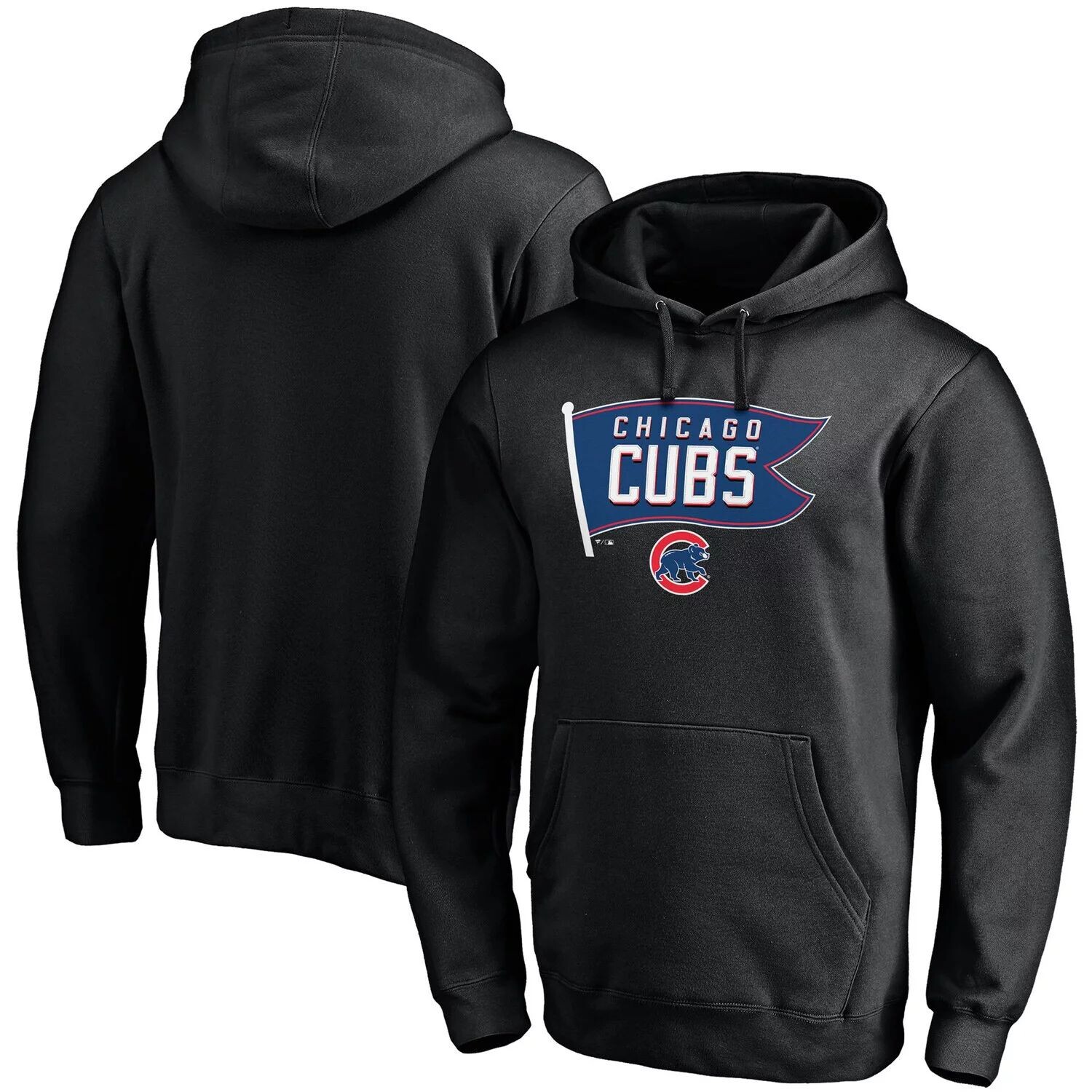 

Мужской пуловер с капюшоном Fanatics черного цвета с логотипом Chicago Cubs Hometown Collection Holy Cow, Черный