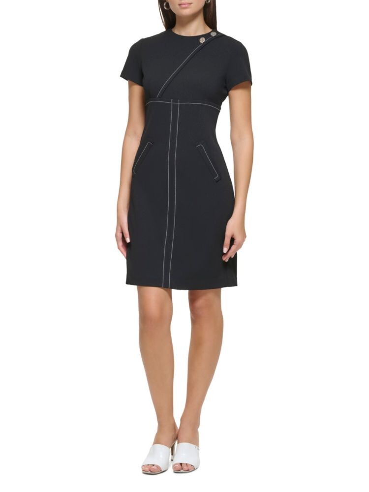 

Платье-футляр с контрастной строчкой Dkny, черный