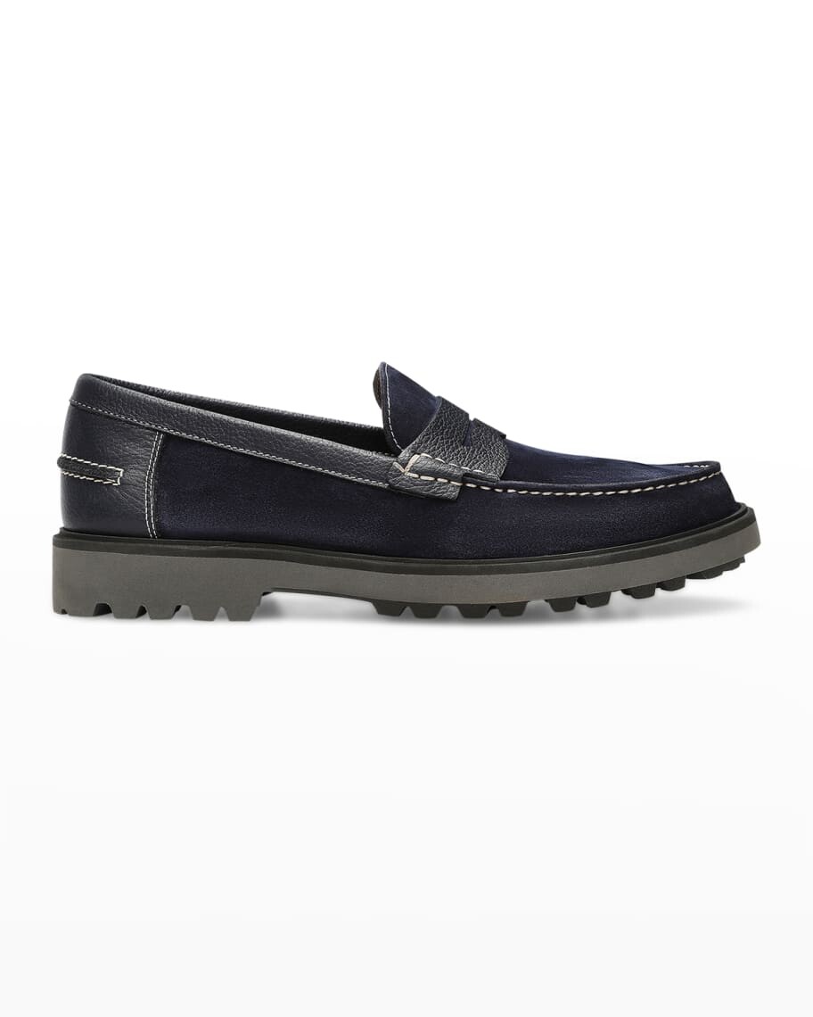 

Мужские замшевые пенни-лоферы Jimmy-02 Lug-Sole Donald J Pliner