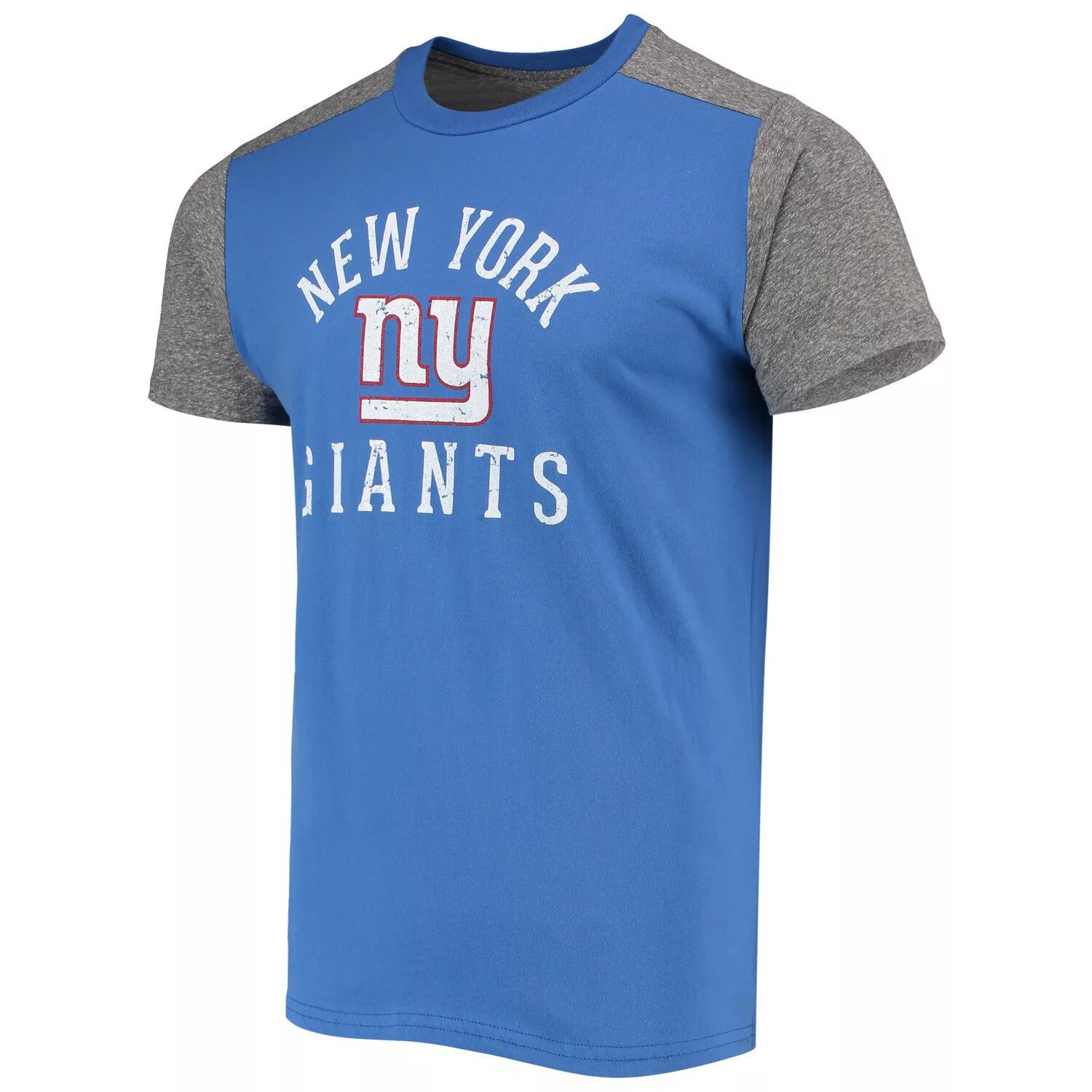 Мужская футболка Royal/серого цвета New York Giants Field Goal Slub Majestic мужская футболка темно синего серого цвета с нитками houston texans field goal slub majestic