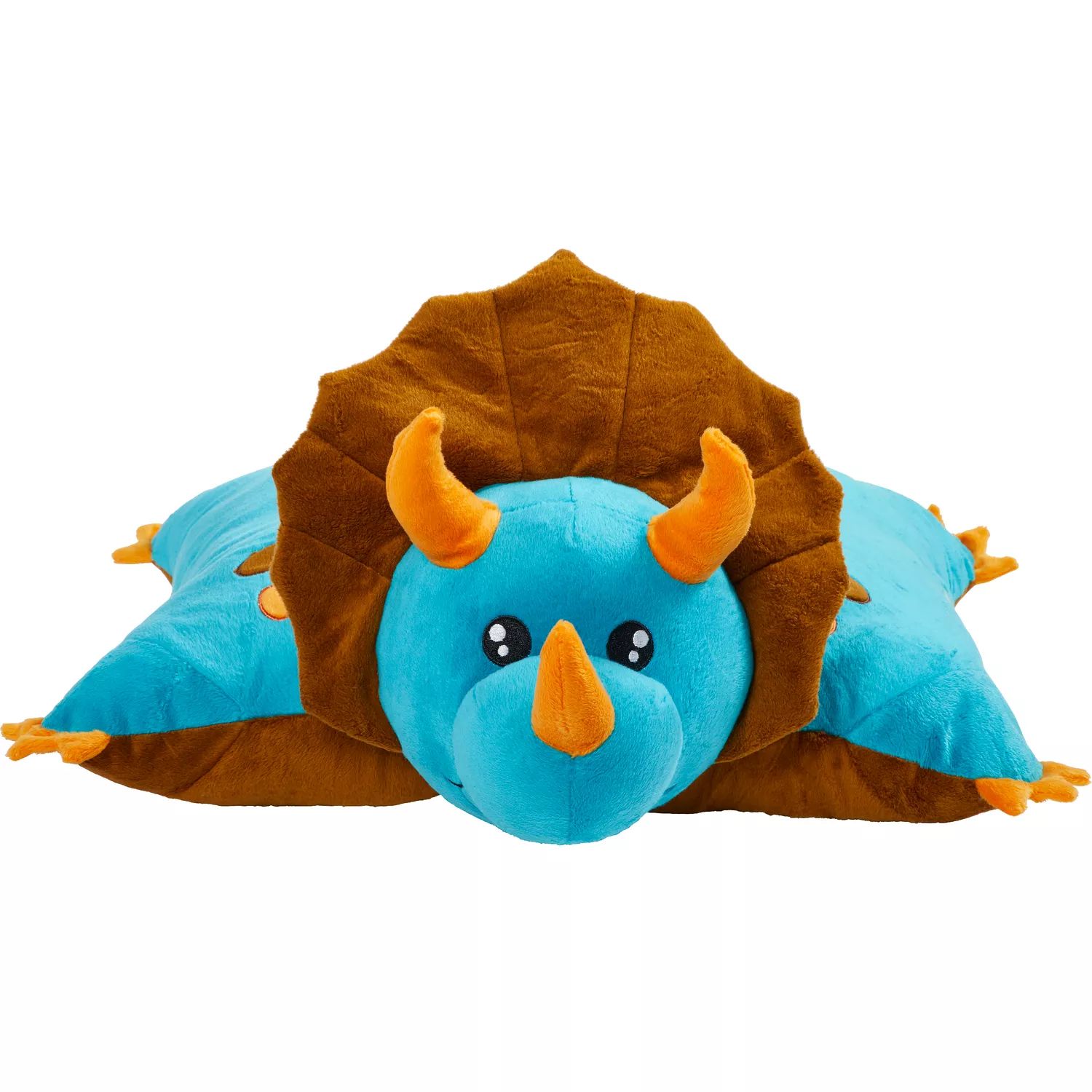цена Подушка для домашних животных, синий динозавр, мягкая плюшевая игрушка Pillow Pets