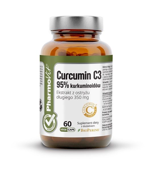 Куркума в капсулах Pharmovit Clean Label Curcumin, 60 шт экстракт куркумы super boi curcumin life extension 60 таблеток