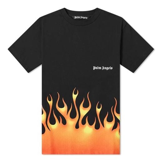 

Футболка Men's PALM ANGELS Firestarter Classic Tee Flame Short Sleeve Black, черный