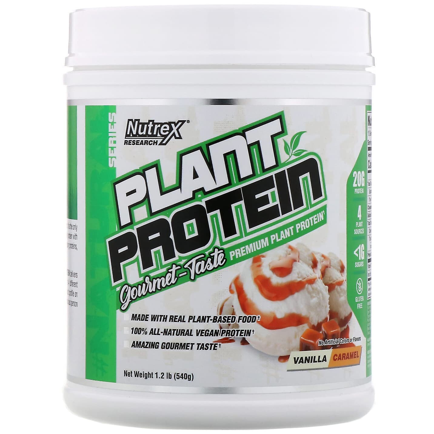 

Серия Natural, растительный протеин, ваниль-карамель, 540 г, Nutrex Research